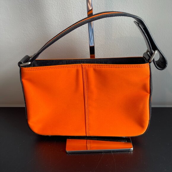 Givenchy Nylon and Calf Leather Handbag - Orange - Preowned - Picture 2 of 15